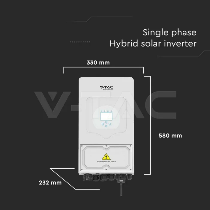 DEYE Inversor solar híbrido 6kW monofásico · 7