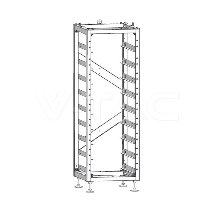 19-inch Rack for 8 Batteries and 1 HV Control Box