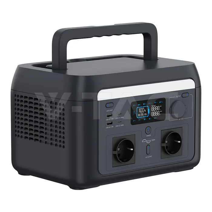 Estación de energía portátil 1000W / 614Wh con LiFePO4 · 2