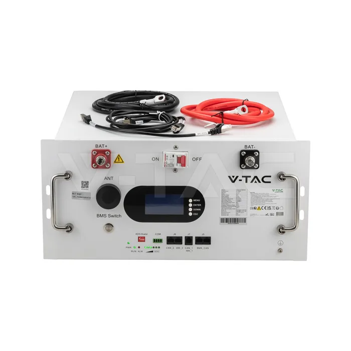Batería en rack LiFePO4 9.6kWh 48V Wi-Fi blanca · 2