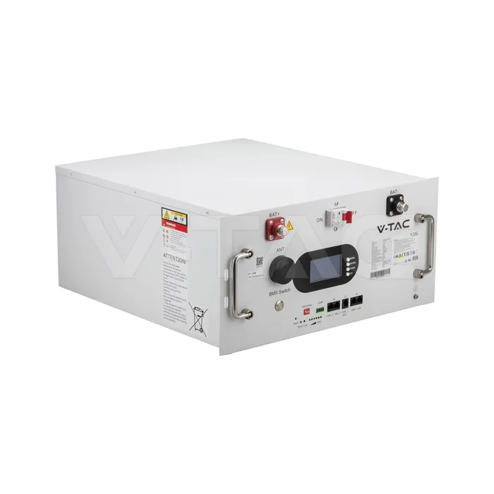 Batería en rack LiFePO4 9.6kWh 48V Wi-Fi blanca