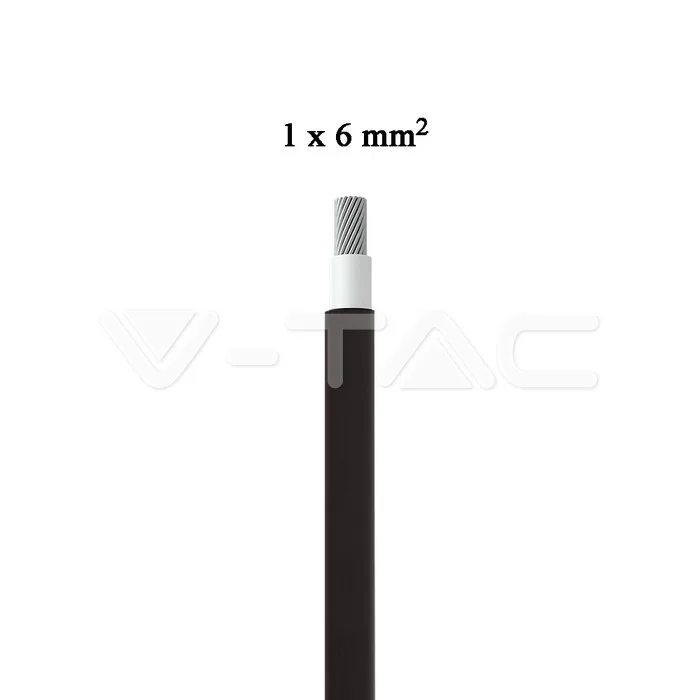Cable PV 6SQ negro para panel solar, 50 metros · 2